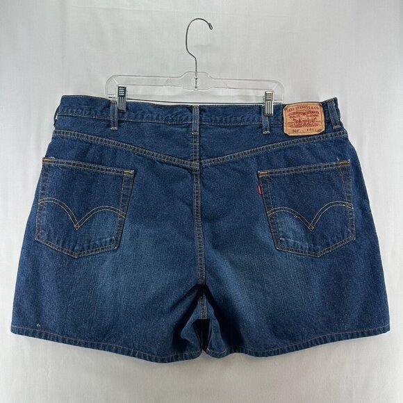 Levi's 569 Loose Straight Boyfriend Jean Shorts Womens W44 High Rise Denim Blue - Picture 2 of 9